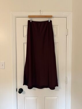 a new day Burgundy Maxi Skirt